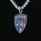 Florida Panthers Official NHL Logo Pendant - White Gold