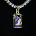 Los Angeles Lakers Official NBA Jersey Pendant - Yellow Gold