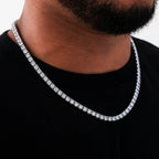 Diamond Tennis Chain in White Gold- 5mm