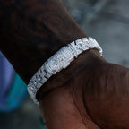 Diamond Spine Chain + Bracelet Bundle in White Gold