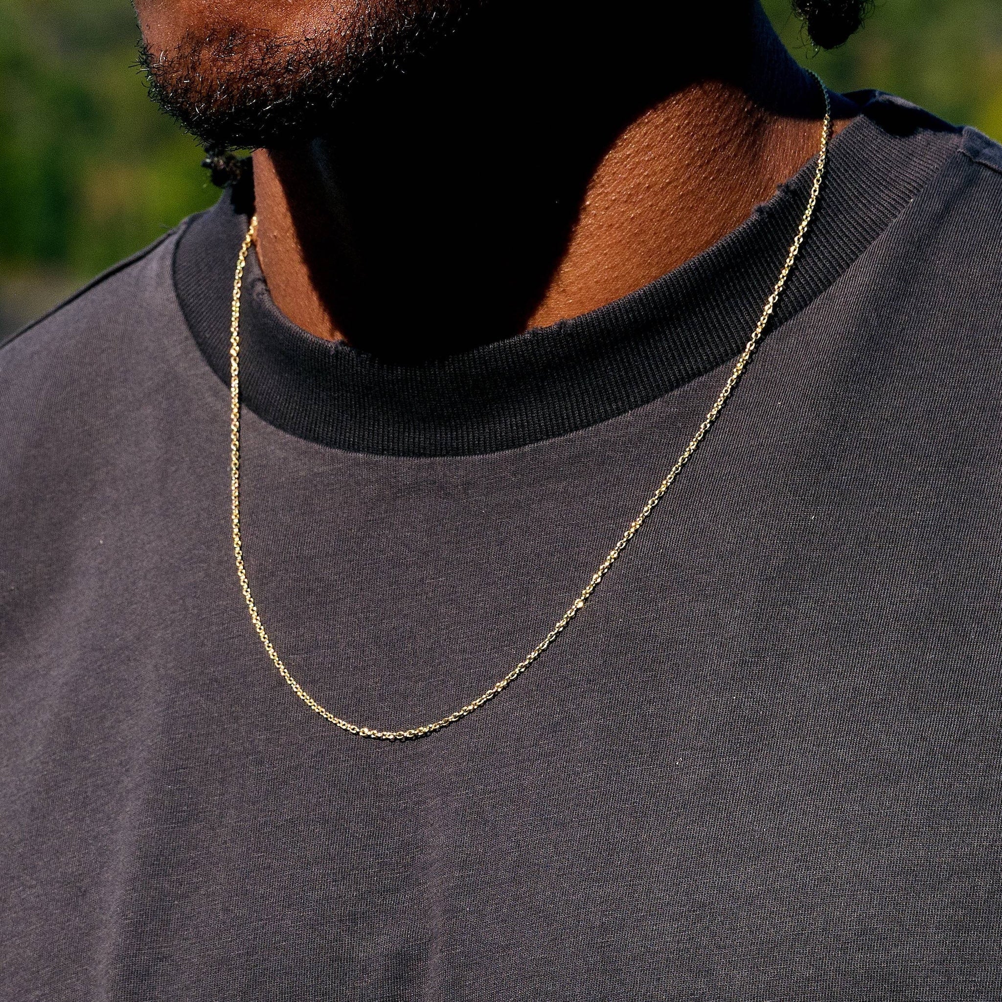 Cable Chain in Yellow Gold - 1.5mm