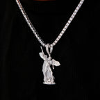 Saint Michael Pendant in White Gold
