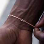 Palm Chain Bracelet in Rose Gold - 2mm