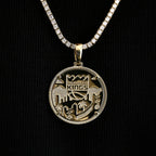 Sacramento Kings Official NBA Coin Pendant in Yellow Gold