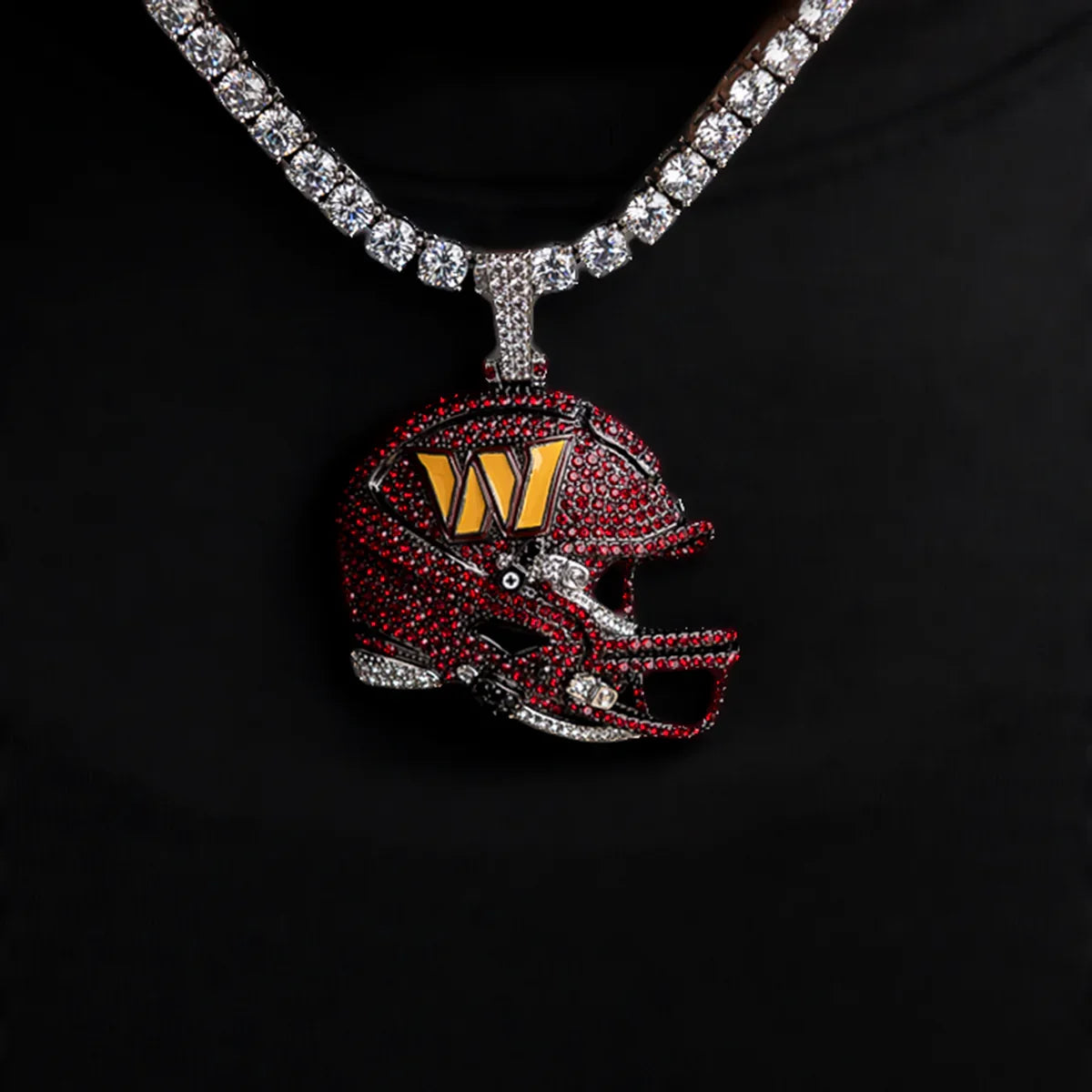 2025 Washington Commanders Team Helmet Pendant - White Gold