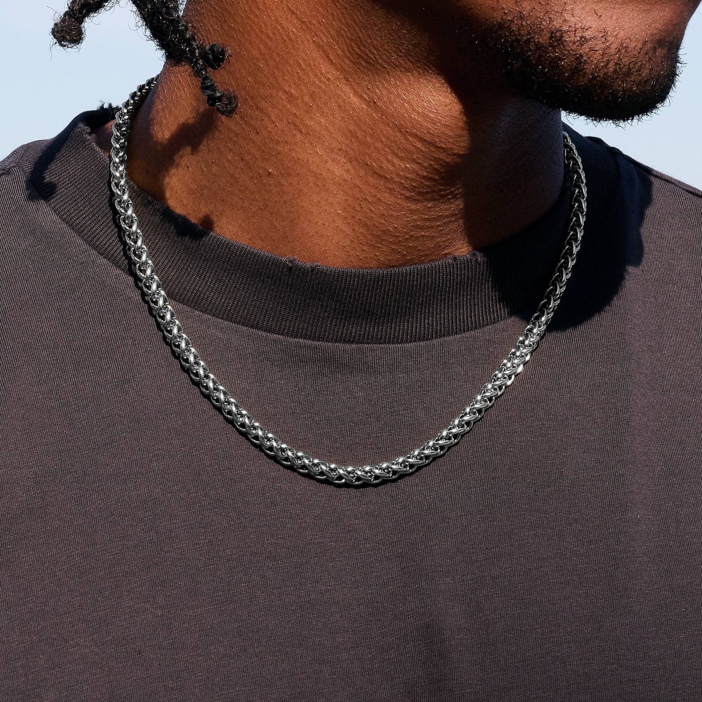 Palm Chain in White Gold- 6mm