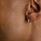 Double Row Hoop Earrings in Yellow Gold
