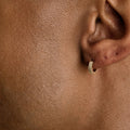 Double Row Hoop Earrings in Yellow Gold