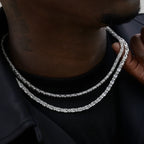 3mm + 5mm Diamond Mixed Oval Cut Tennis Chain Bundle