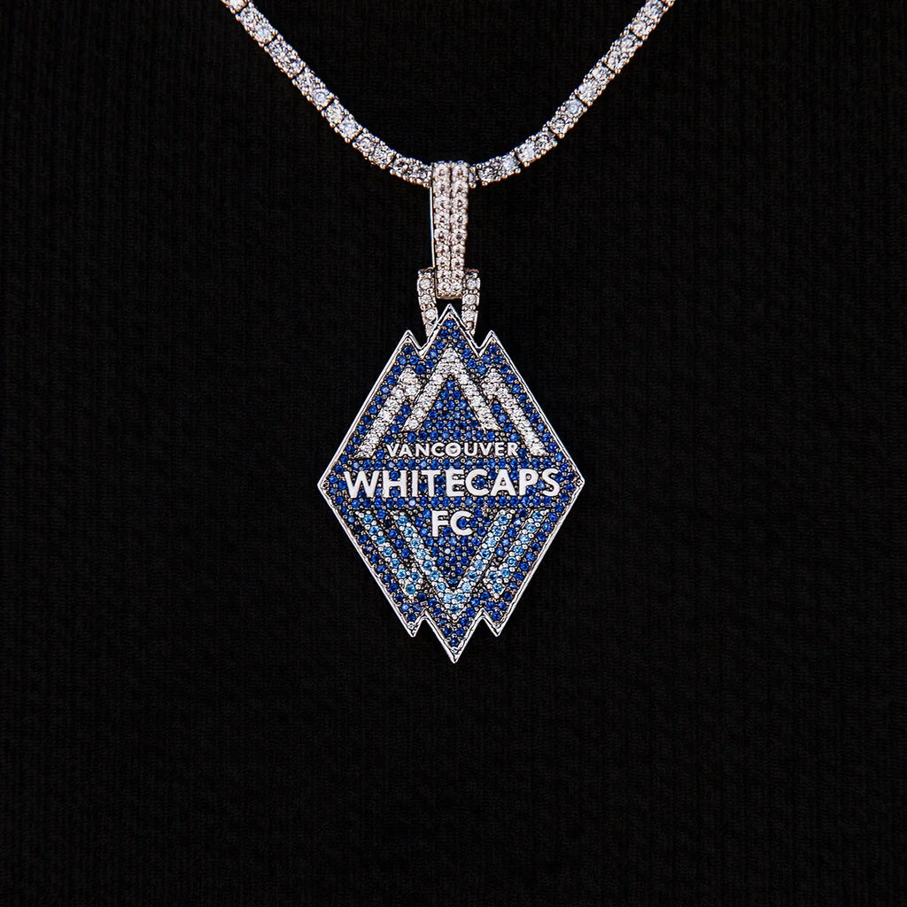 Vancouver Whitecaps FC Official MLS Logo Pendant in White Gold