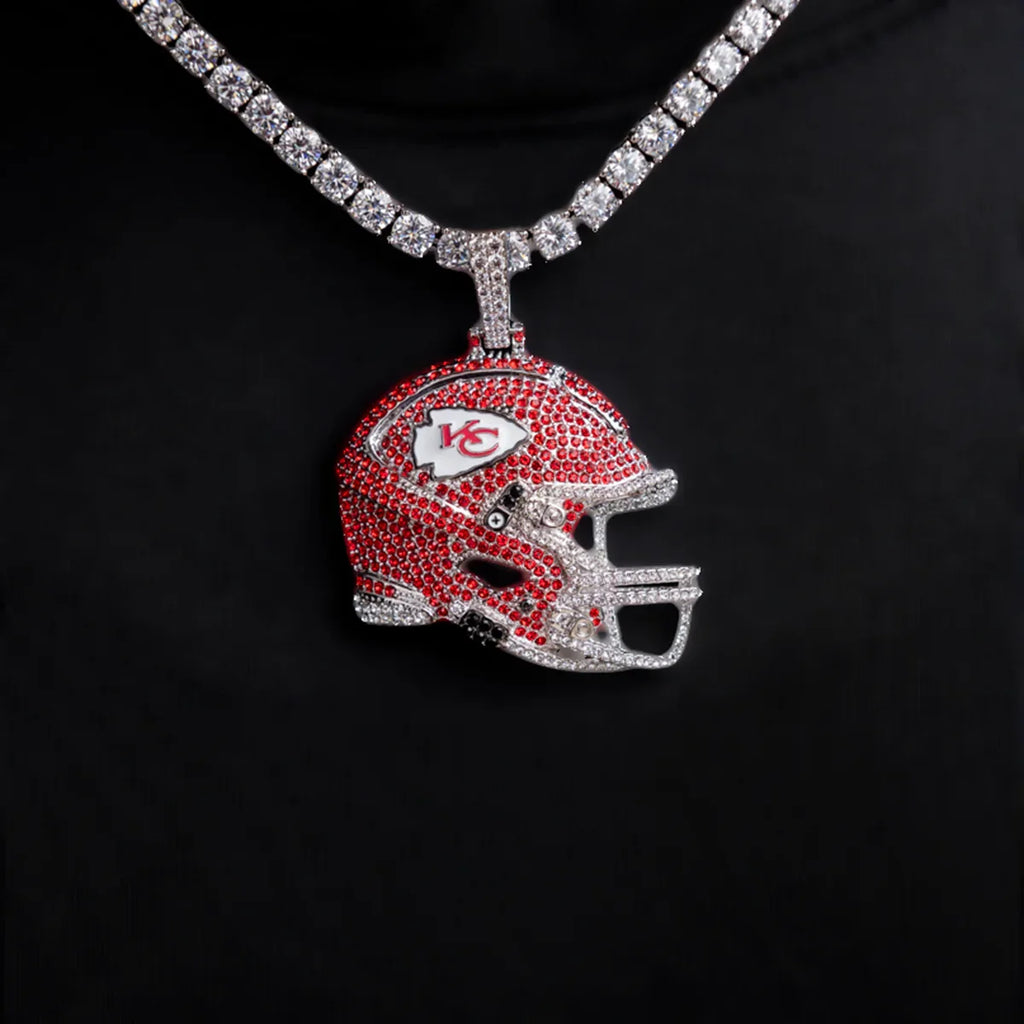 2025 Kansas City Chiefs Team Helmet Pendant - White Gold