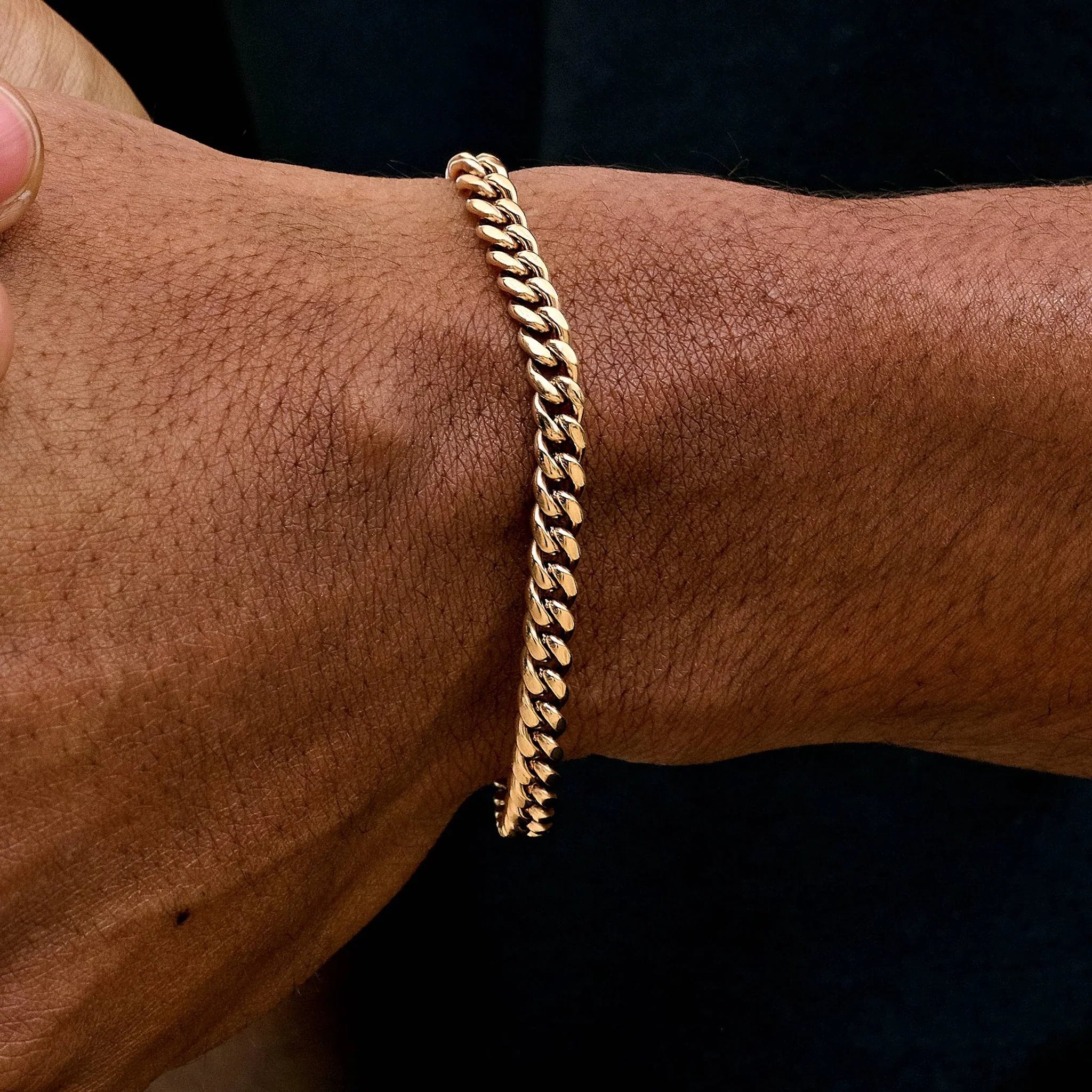 Miami Cuban Chain Bracelet in Rose Gold - 5mm