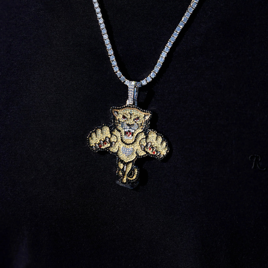 Florida Panthers Official NHL Winter Classic Logo Pendant in White Gold