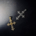 GLD X Bloody Osiris Large Iced Canary Cross Pendant in Yellow Gold Vermeil
