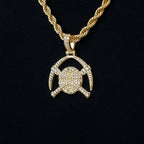 Denver Nuggets Official NBA Micro Logo Pendant in Yellow Gold