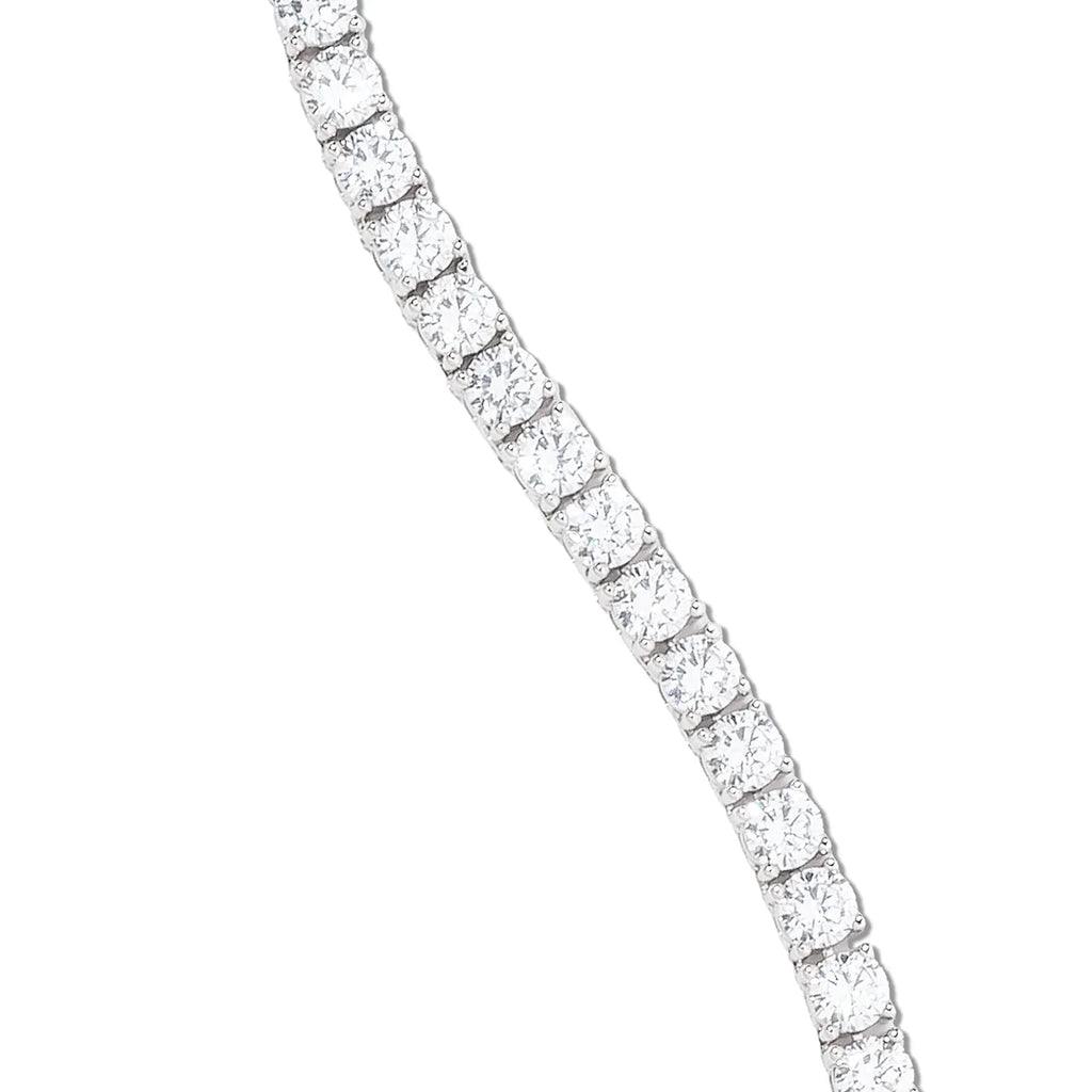Diamond Tennis Chain in White Gold- 5mm