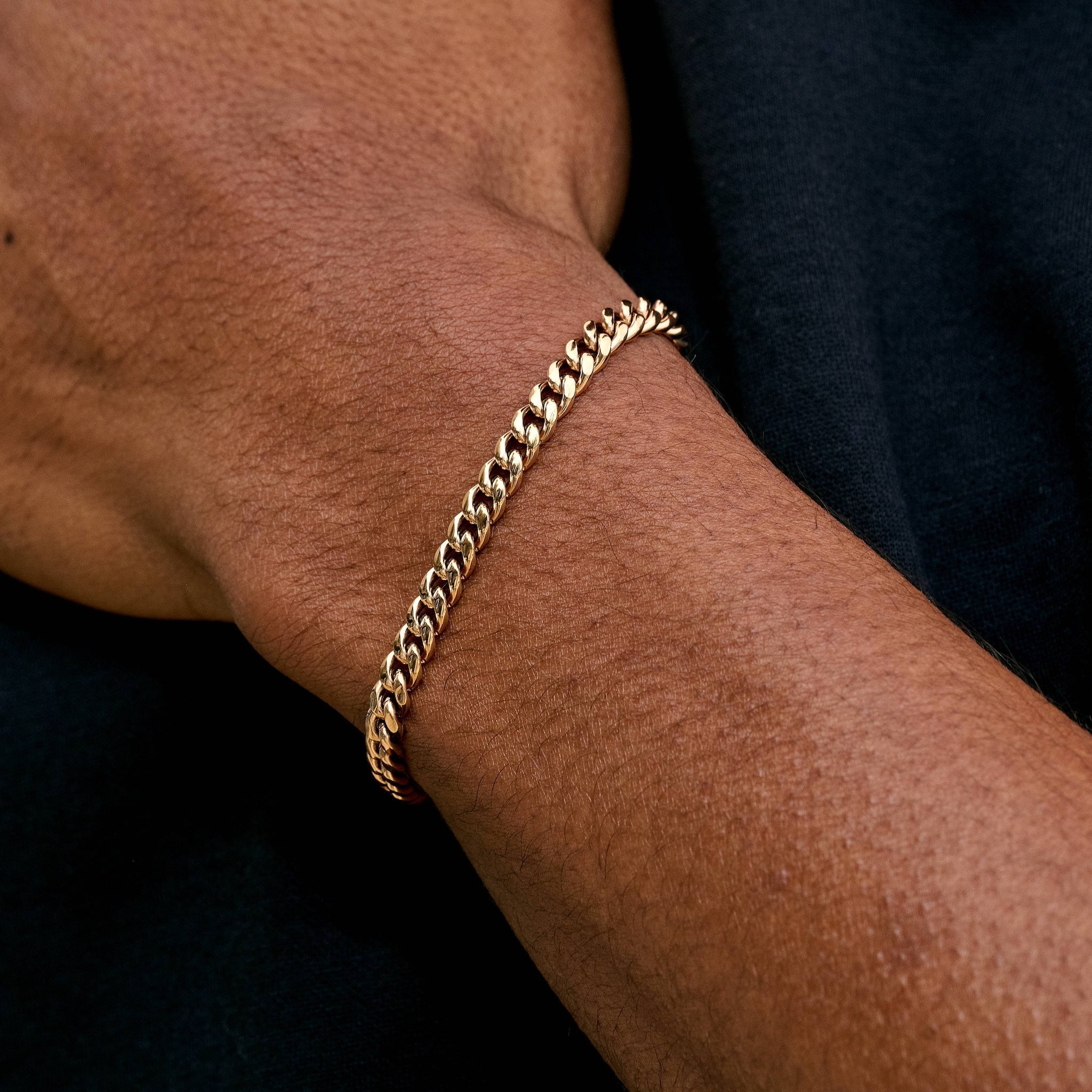 Miami Cuban Chain Bracelet in Rose Gold - 5mm