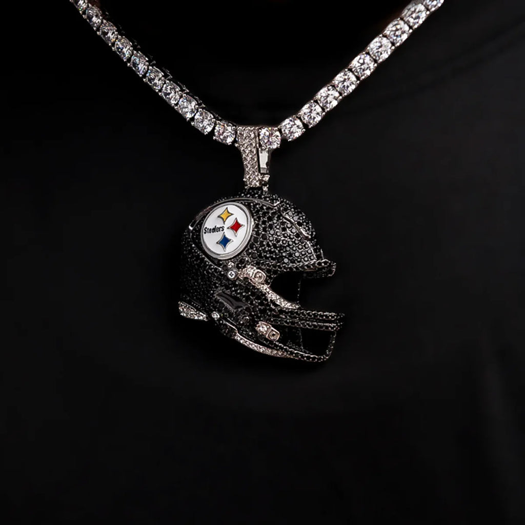 2025 Pittsburgh Steelers Team Helmet Pendant - White Gold