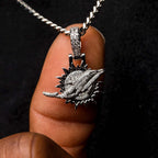 Miami Dolphins Official NFL Micro Logo Pendant - White Gold