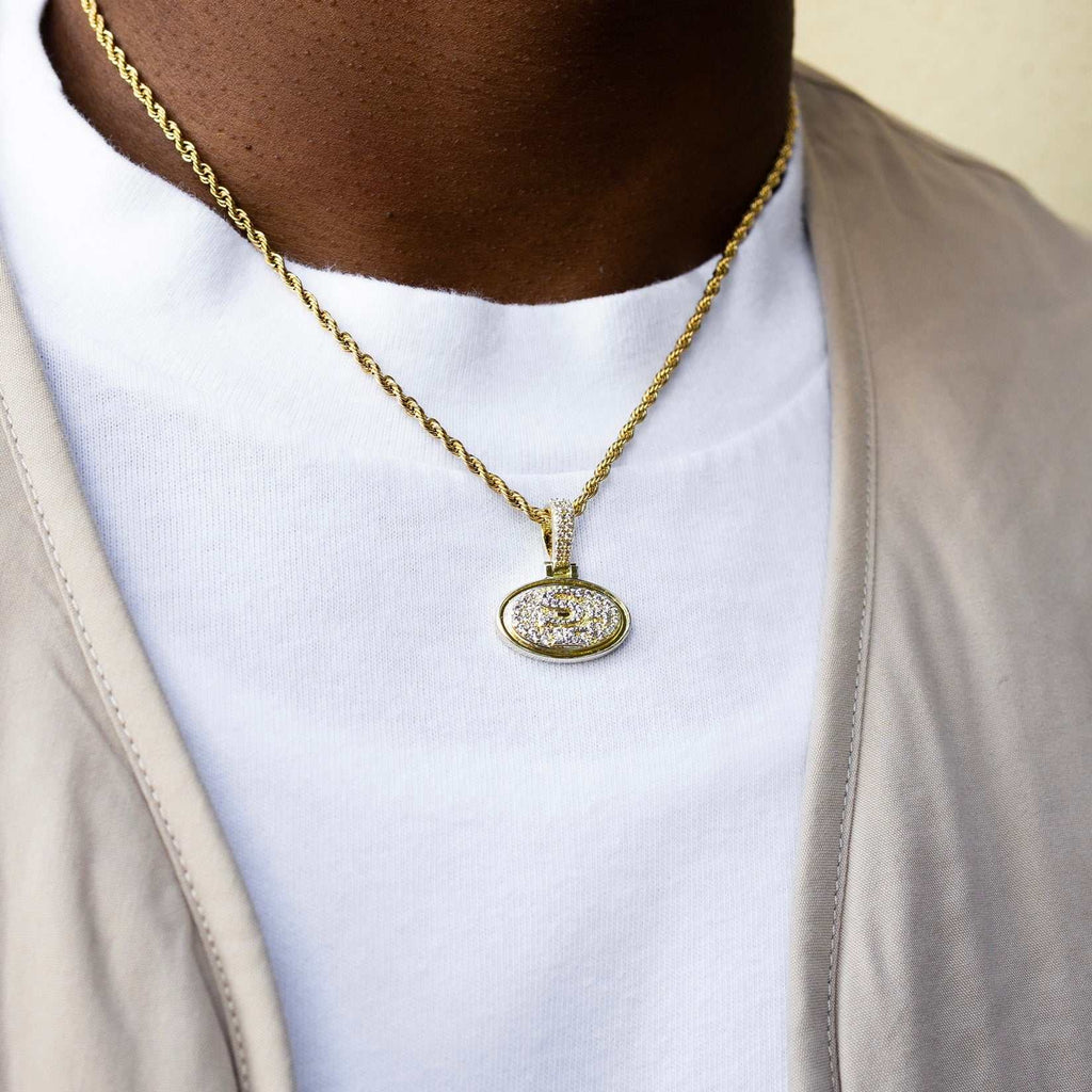 San Francisco 49ers Official NFL Micro Logo Pendant - Yellow Gold