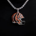 2025 Cincinnati Bengals Team Helmet Pendant - White Gold