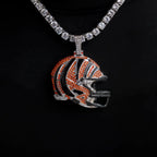 2025 Cincinnati Bengals Team Helmet Pendant - White Gold
