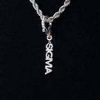 "Sigma" Clip On Pendant in White Gold