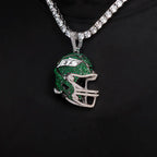 2025 New York Jets Team Helmet Pendant - White Gold