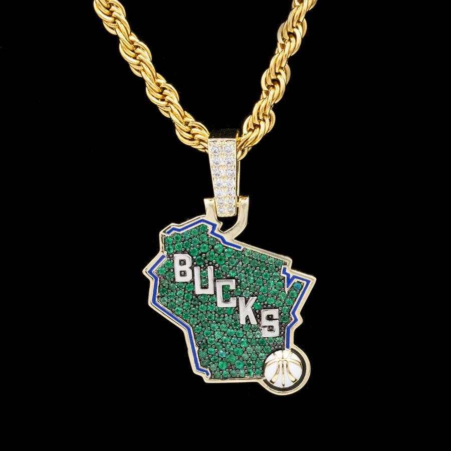 Milwaukee Bucks Official NBA Logo Pendant