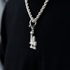 Los Angeles Dodgers Official MLB Micro Logo Clip On Pendant in White Gold