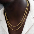 Palm Chain in Yellow Gold - 4mm