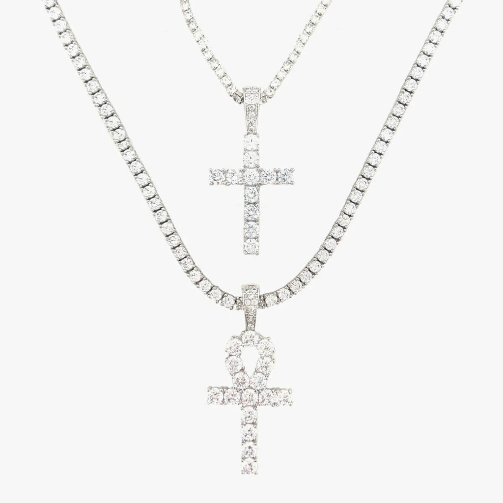 Cross Set in White Gold
