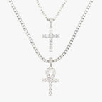Cross Set in White Gold