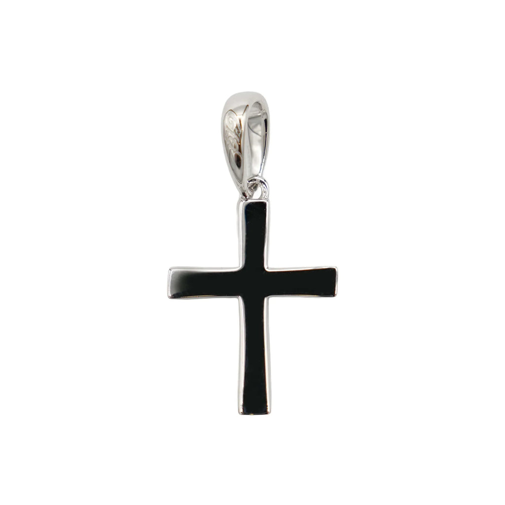 Simple Micro Cross Pendant in Sterling Silver