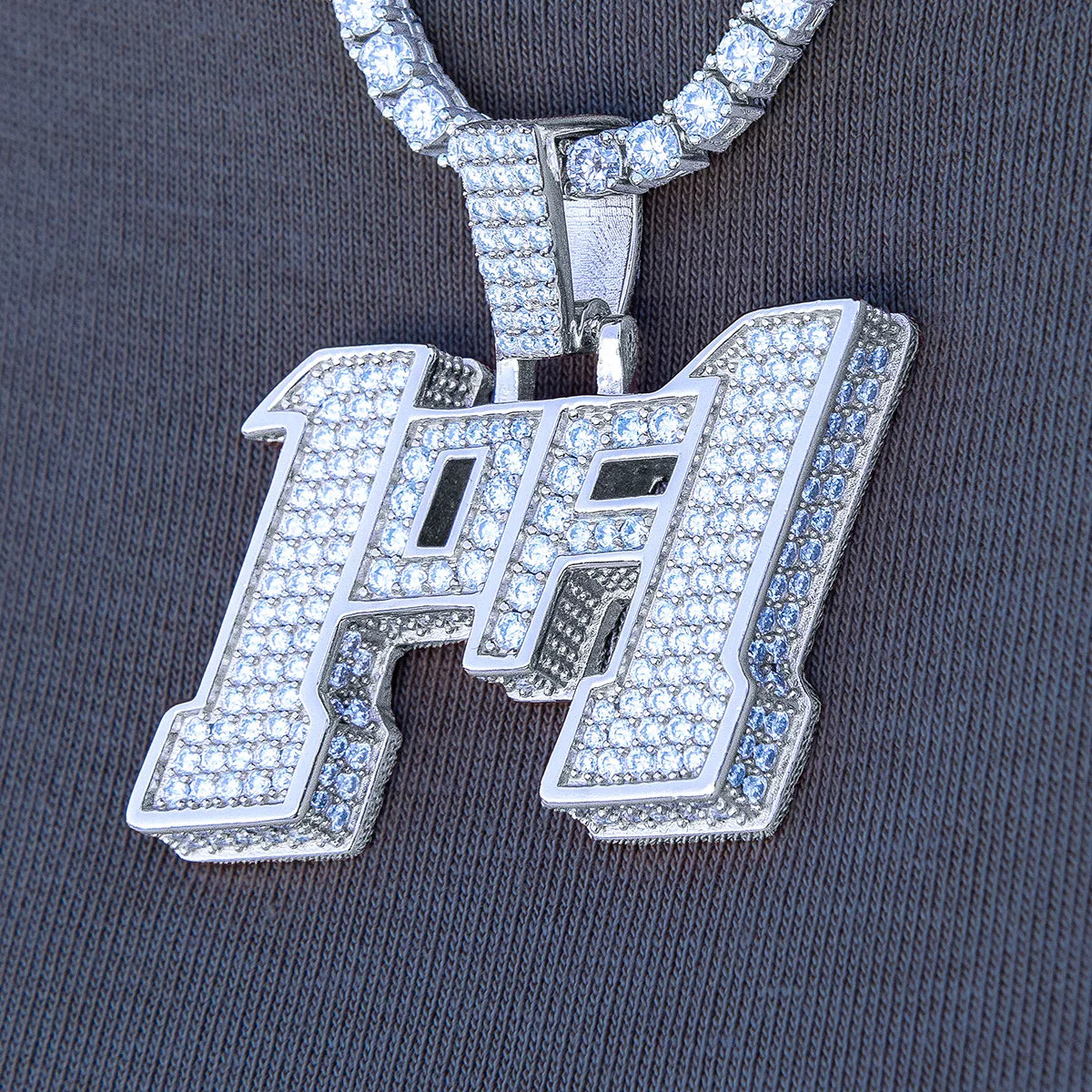 Moissanite 1of1 Pendant in Sterling Silver