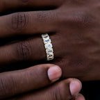 Baguette Bezel Ring in Yellow Gold Vermeil
