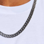 Black Diamond Cuban Chain in Black - 8.5mm
