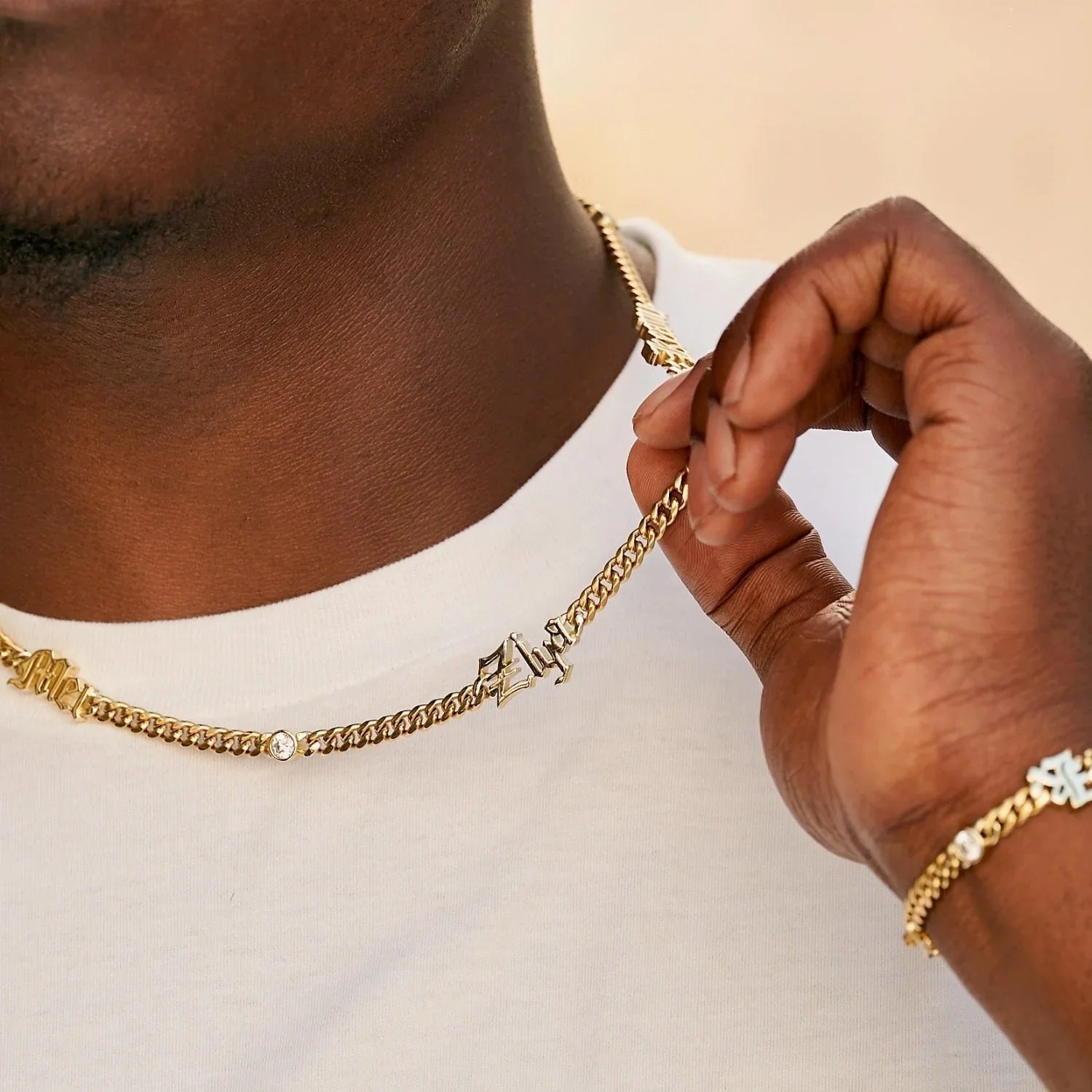 Gothic Stationed Cuban Custom Chain