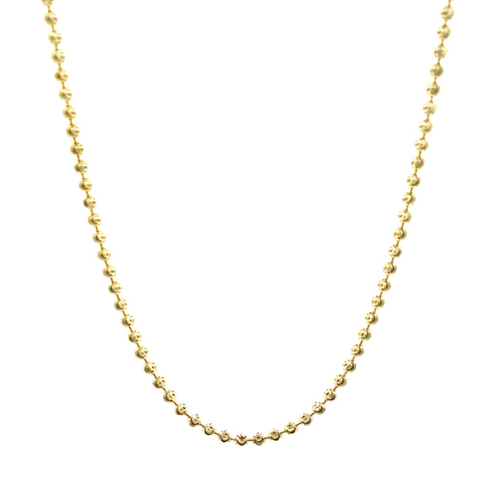 Moon Cut Ball Chain in Yellow Gold Vermeil - 2mm