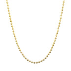 Moon Cut Ball Chain in Yellow Gold Vermeil - 2mm