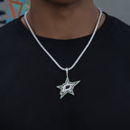 Dallas Stars Official NHL Logo Pendant in White Gold