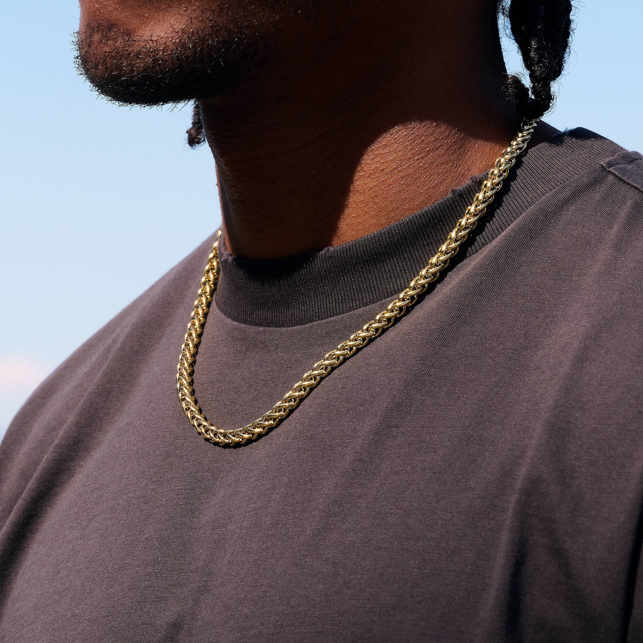 Palm Chain in Yellow Gold- 6mm