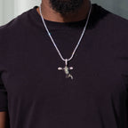 Green Lantern Body Official DC Comics Pendant in White Gold