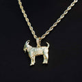 Simple Goat Pendant in Yellow Gold
