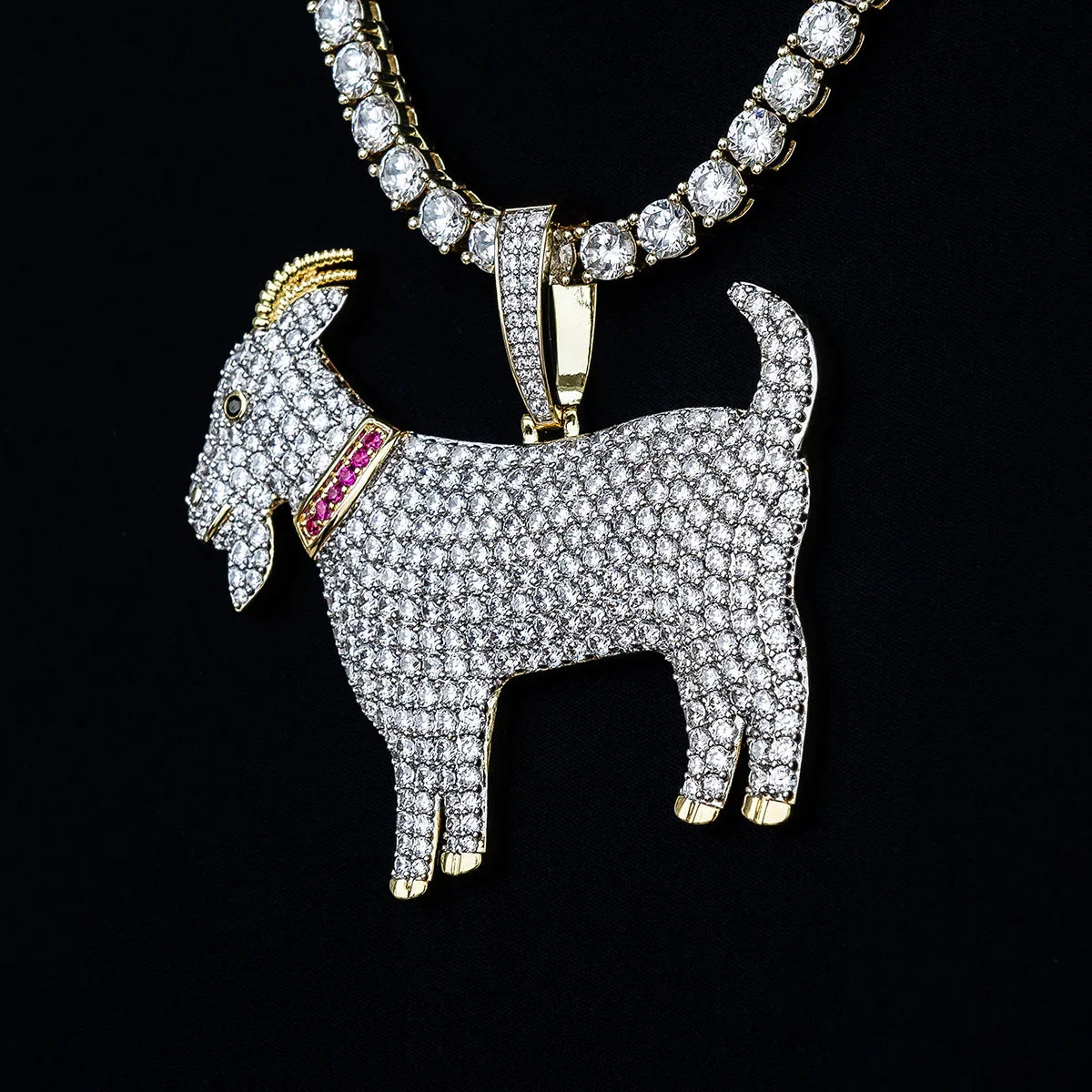Large GOAT Pendant in Yellow Gold