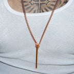 Golf Tee Pendant in Rose Gold