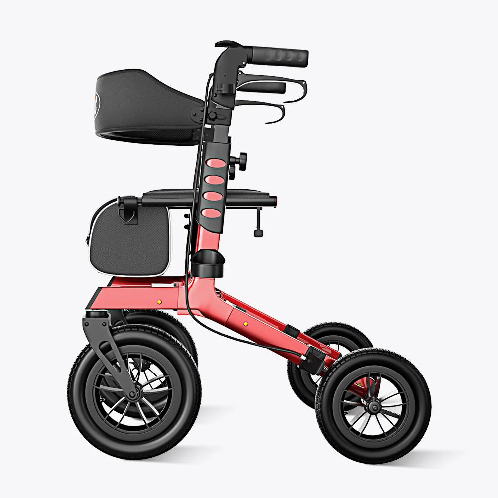 Z57 Outdoor Rollator Walker with 12" All Terrain Big Wheels
