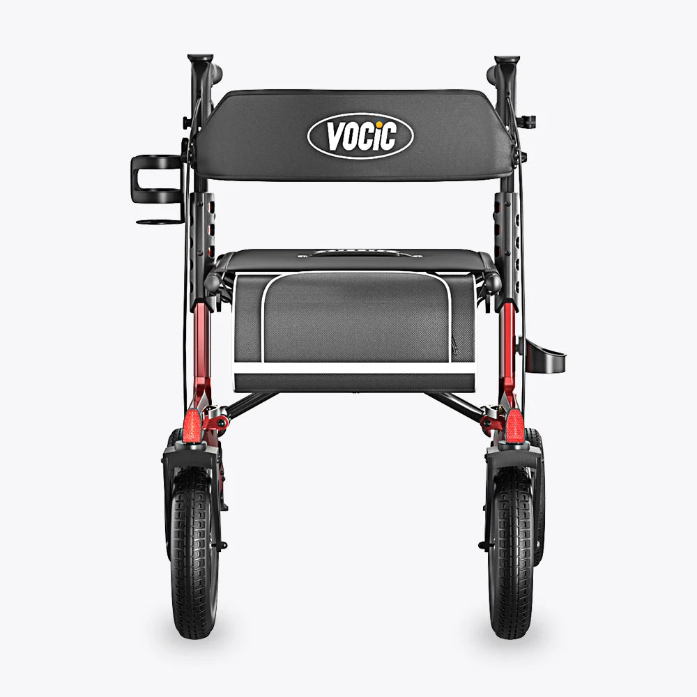 Z57 Outdoor Rollator Walker with 12" All Terrain Big Wheels