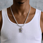 Minnesota Vikings Justin Jefferson Official NFL Jersey #18 Pendant in White Gold