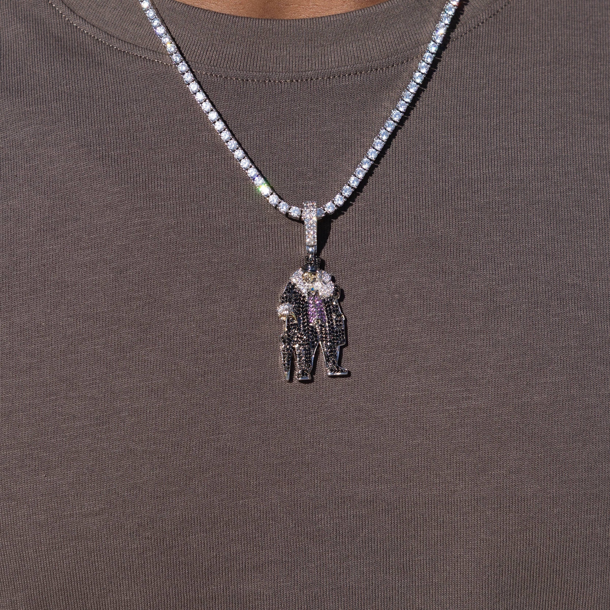 Penguin Body Official DC Comics Pendant in White Gold
